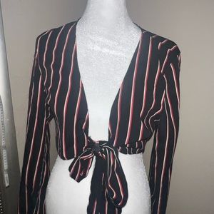 Shein cross crop top